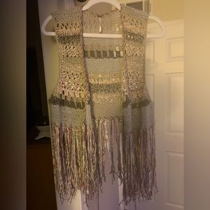 Free People Crochet-Macrame Style Vest